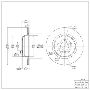 BMW 330XI Brake Rotor (1) - Rear - R1 Concepts - Plain - `06-`15